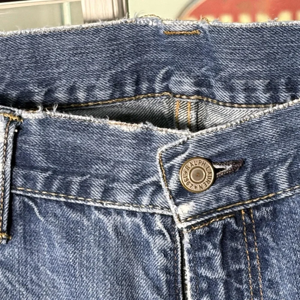 Vintage Polo Ralph Lauren Jeans Men's 36x30 Distressed Denim Y2K Grunge